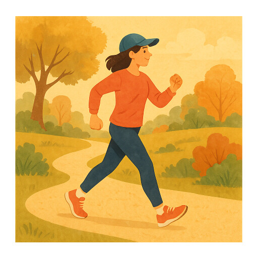 빠르게 걷늠 모습